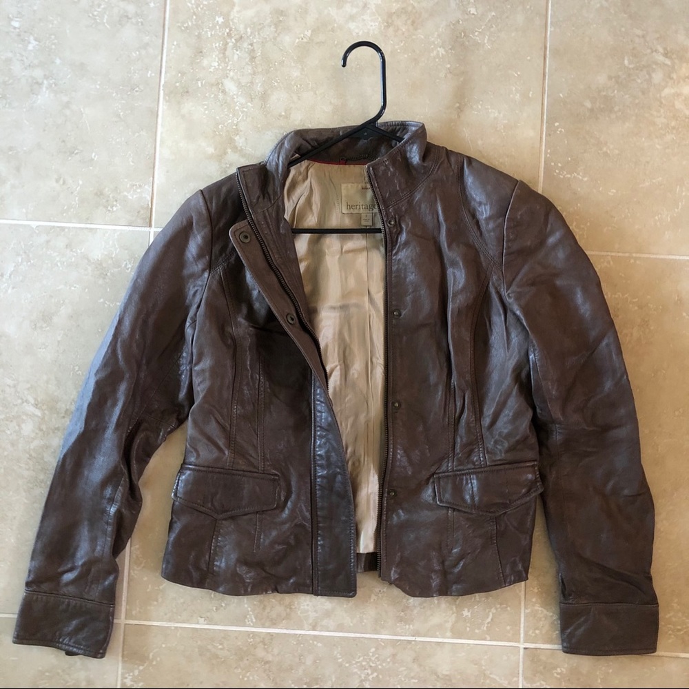 Banana Republic Brown leather jacket